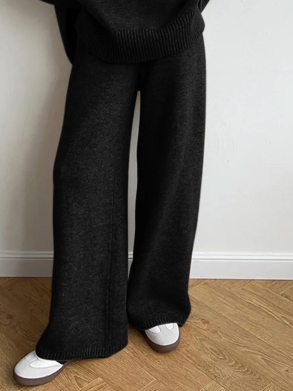 Commense Knit Wide-Leg Pants